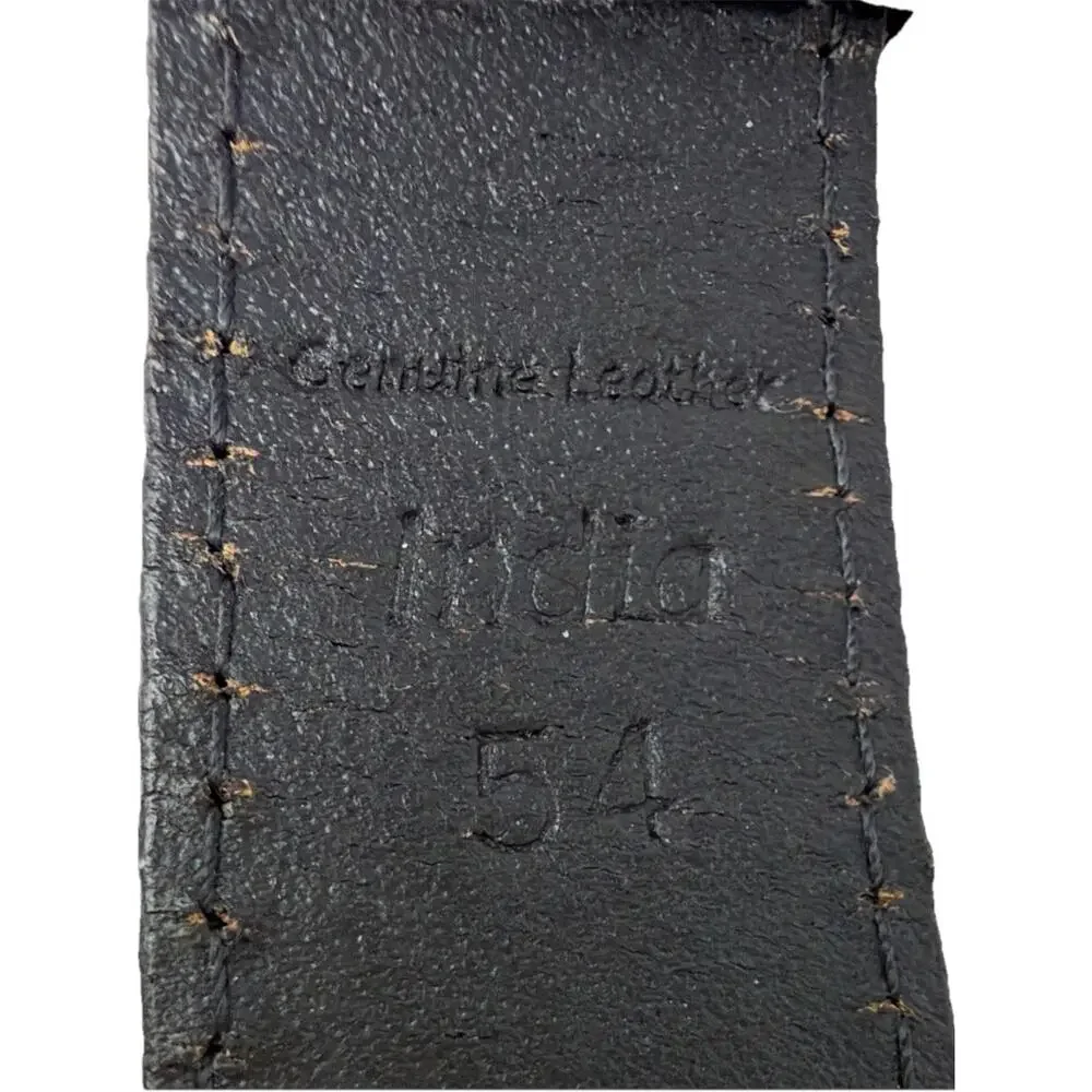Timberland Reversible Leather Belt Brown/Black Sz 54 1-3/8” Wide Stitched India